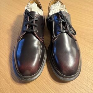 Men's Burgundy Black Derby Shoes